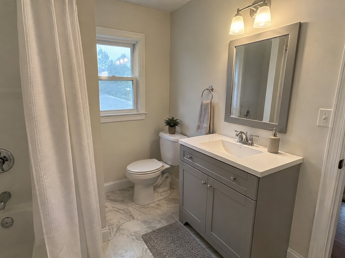 Example of a finished bathroom remodeling project