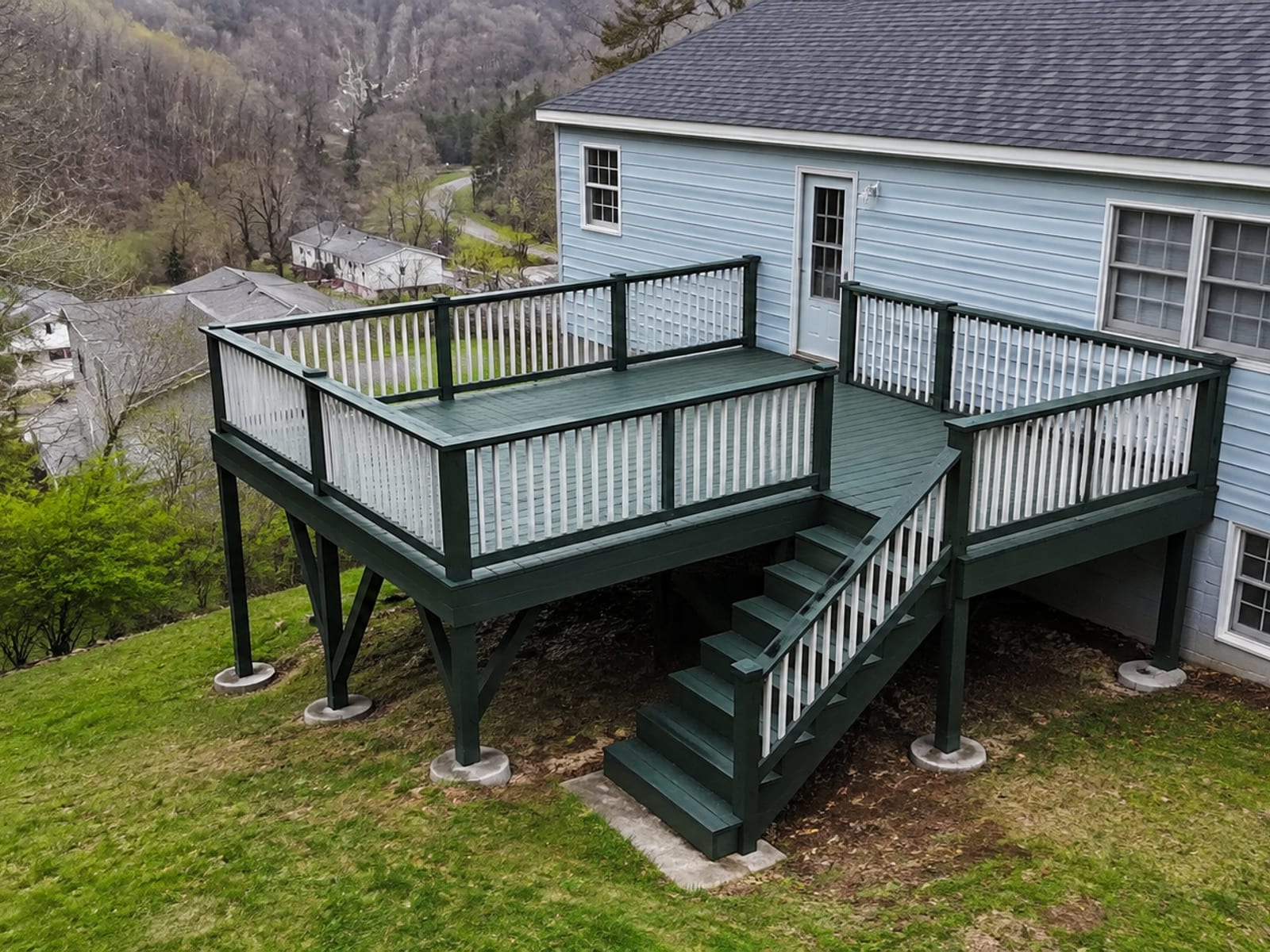 Completed deck job by Mackwood Construction near Williamson, WV