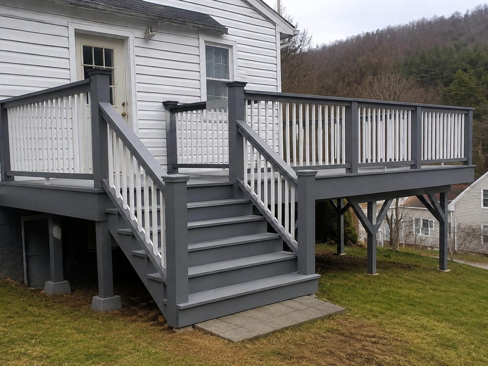 Completed deck job by Mackwood Construction near Williamson, WV