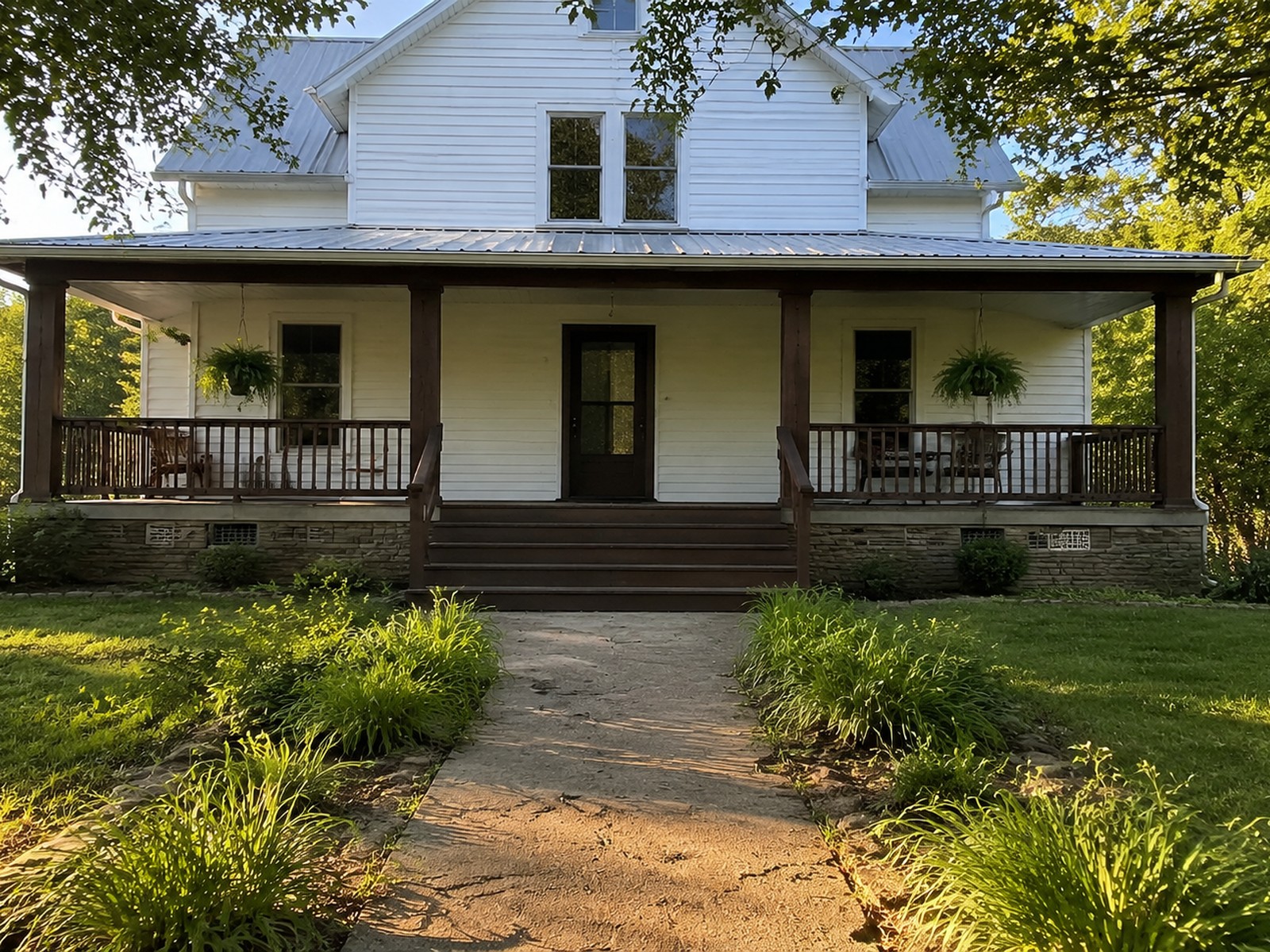 Completed porch job by Mackwood Construction near Williamson, WV