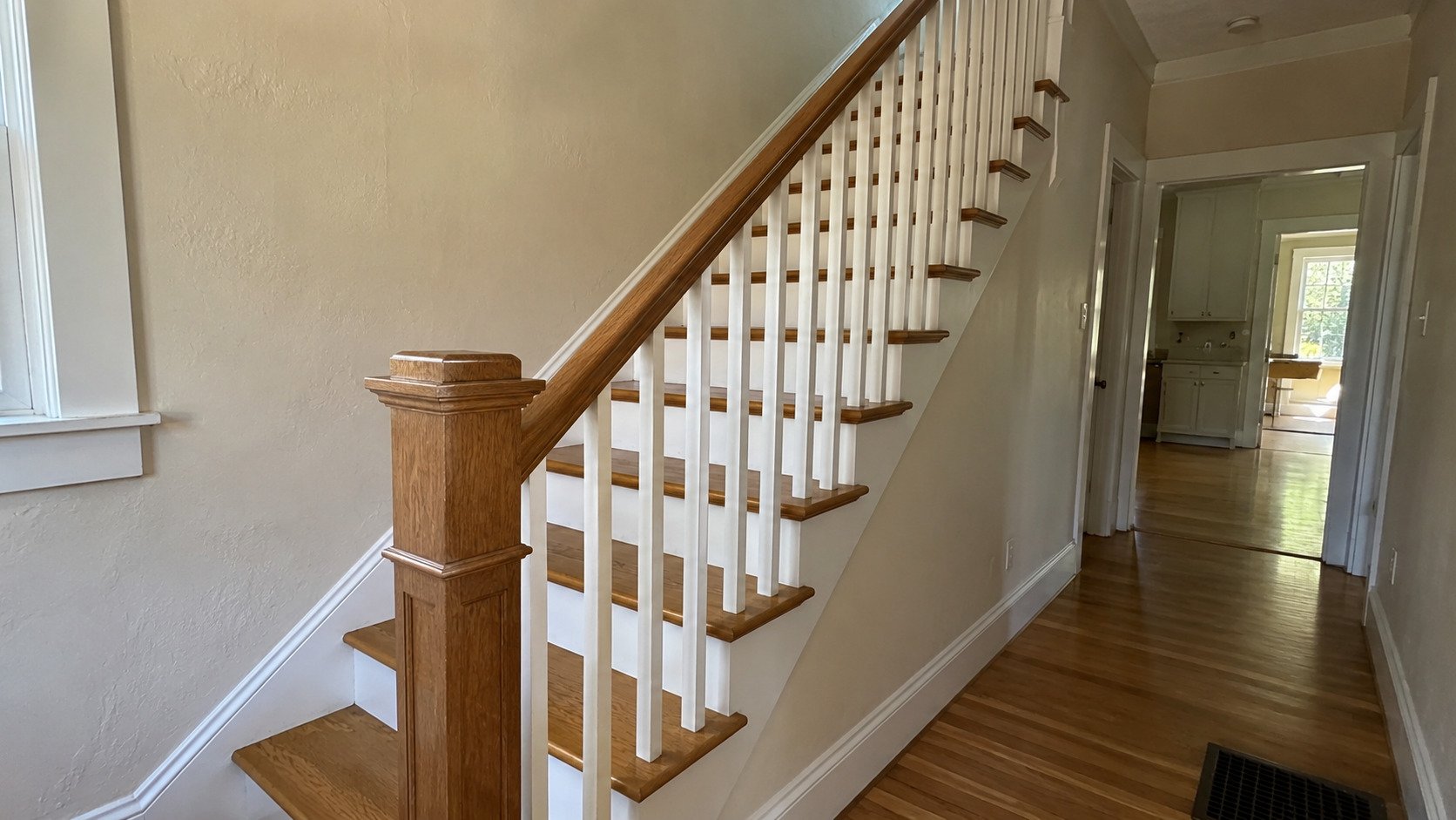 Example of a finished stair & railing project