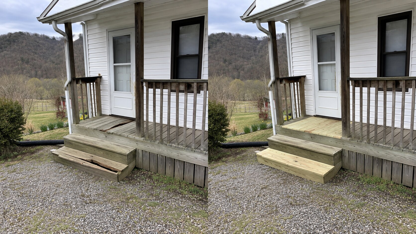 Example of a finished wood rot repair project