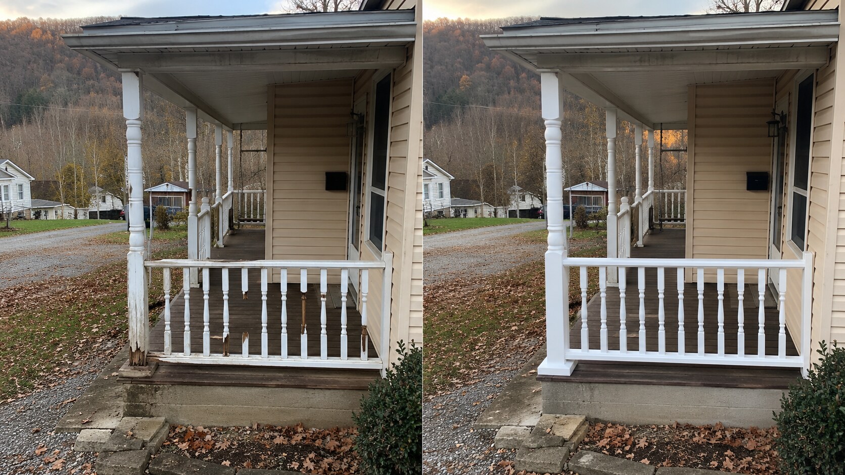 Example of a finished wood rot repair project