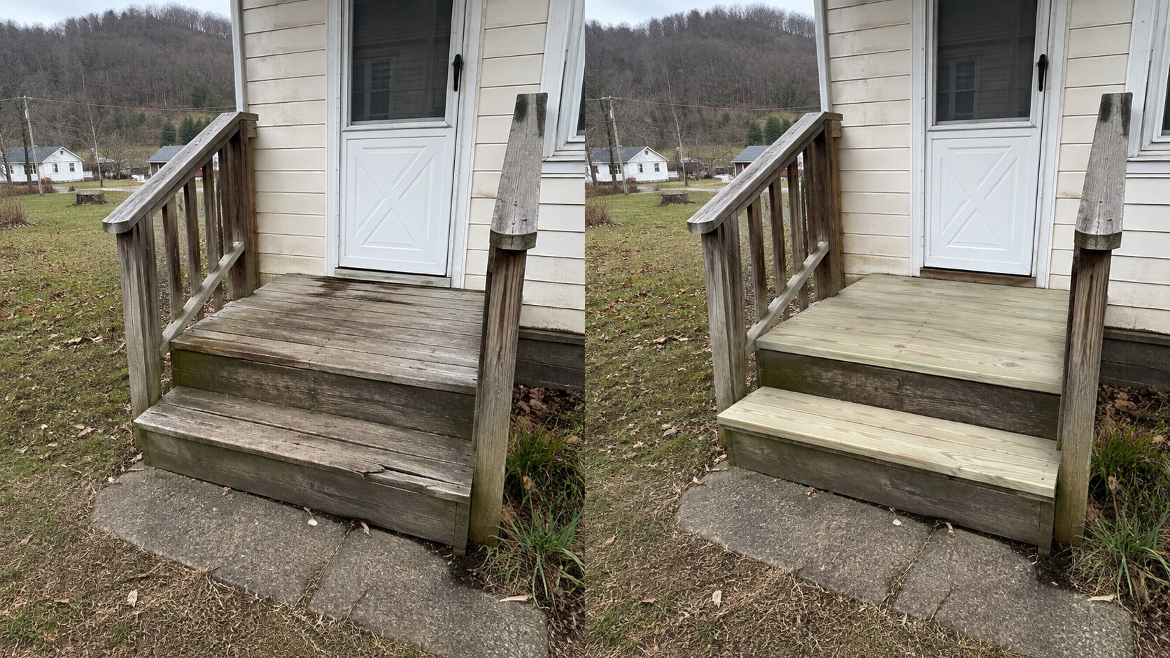 Example of a finished wood rot repair project