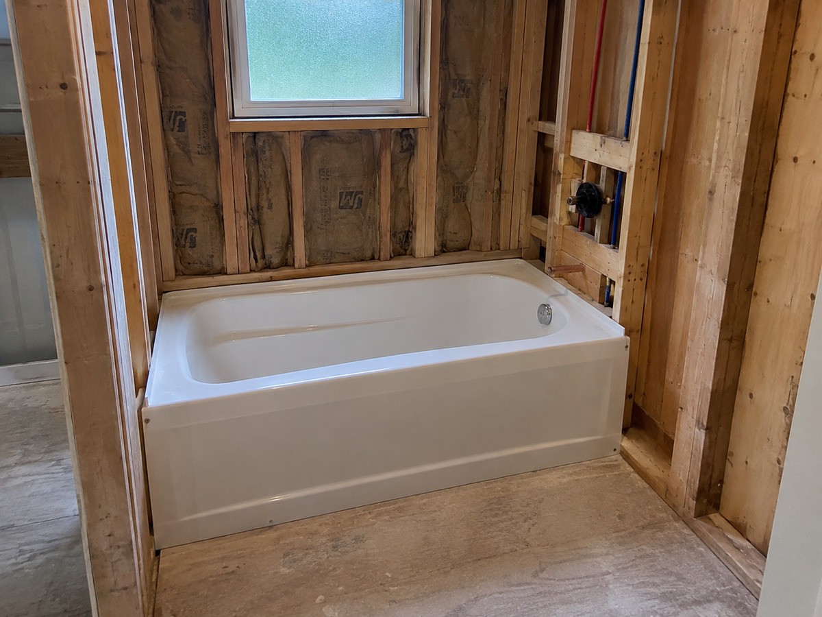 Tub replacement and shower remodels in the same footprint