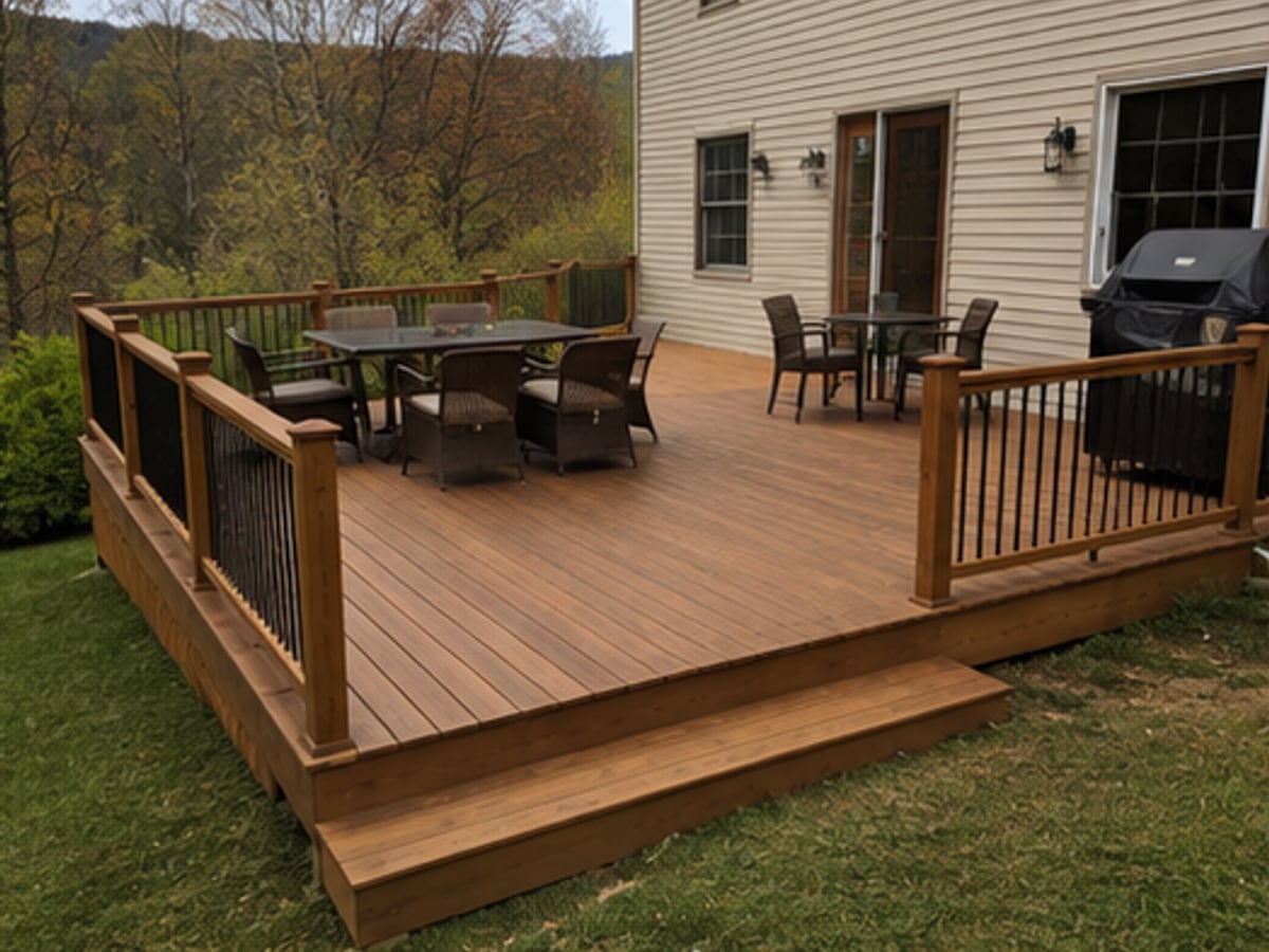 New deck construction, single and multi-level