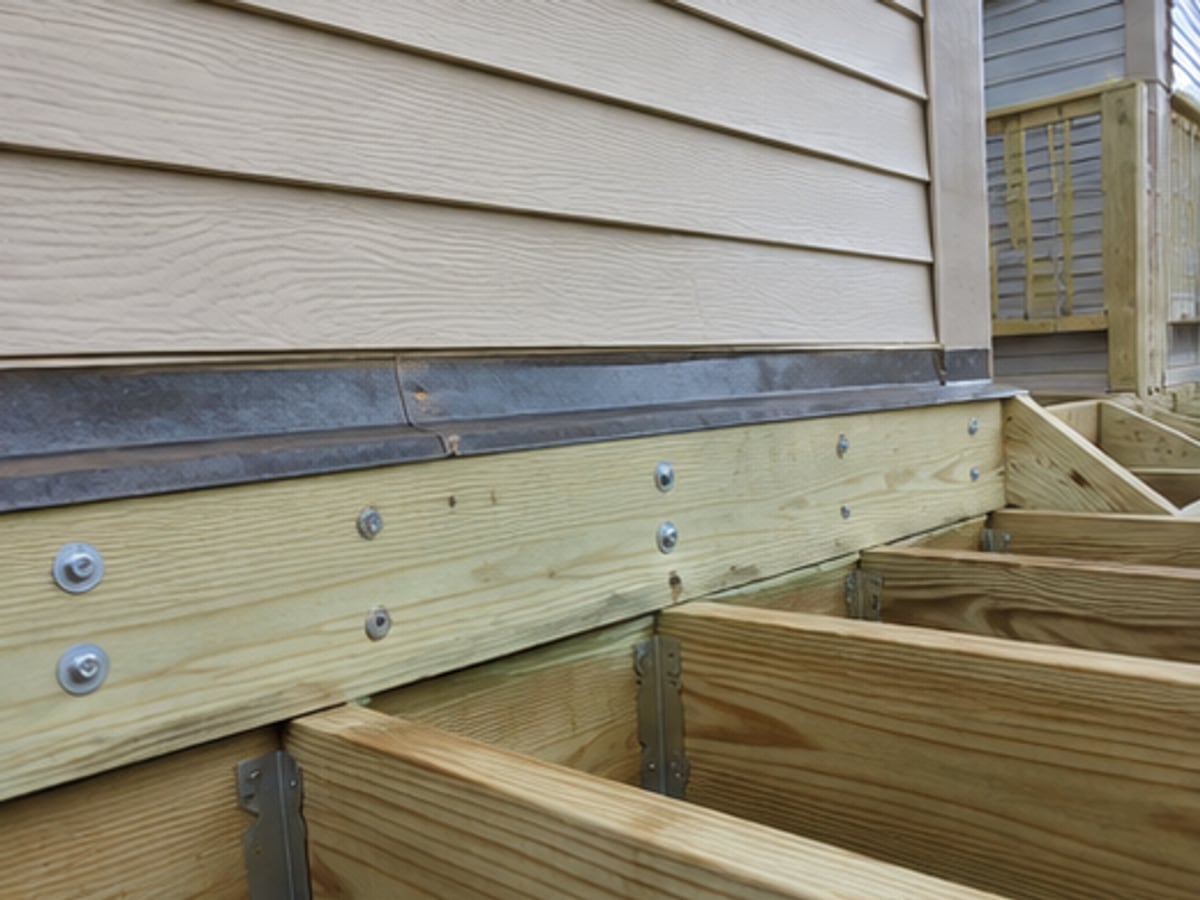 Ledger board inspection and replacement