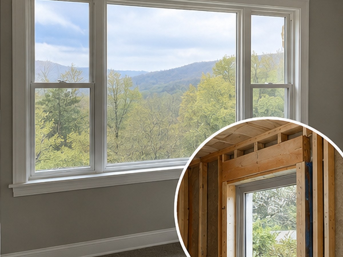 New window openings, including framing and headers