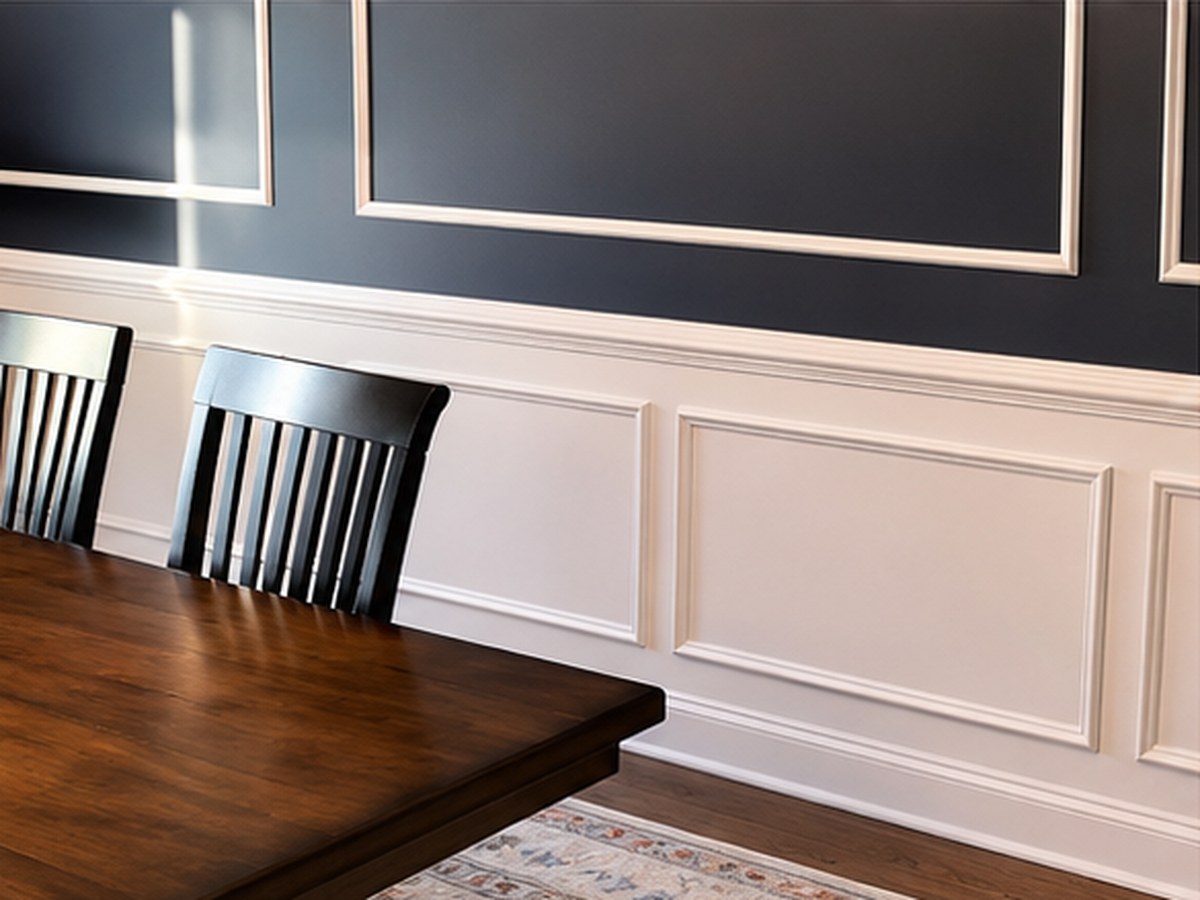 Chair rail, picture rail, and wainscoting