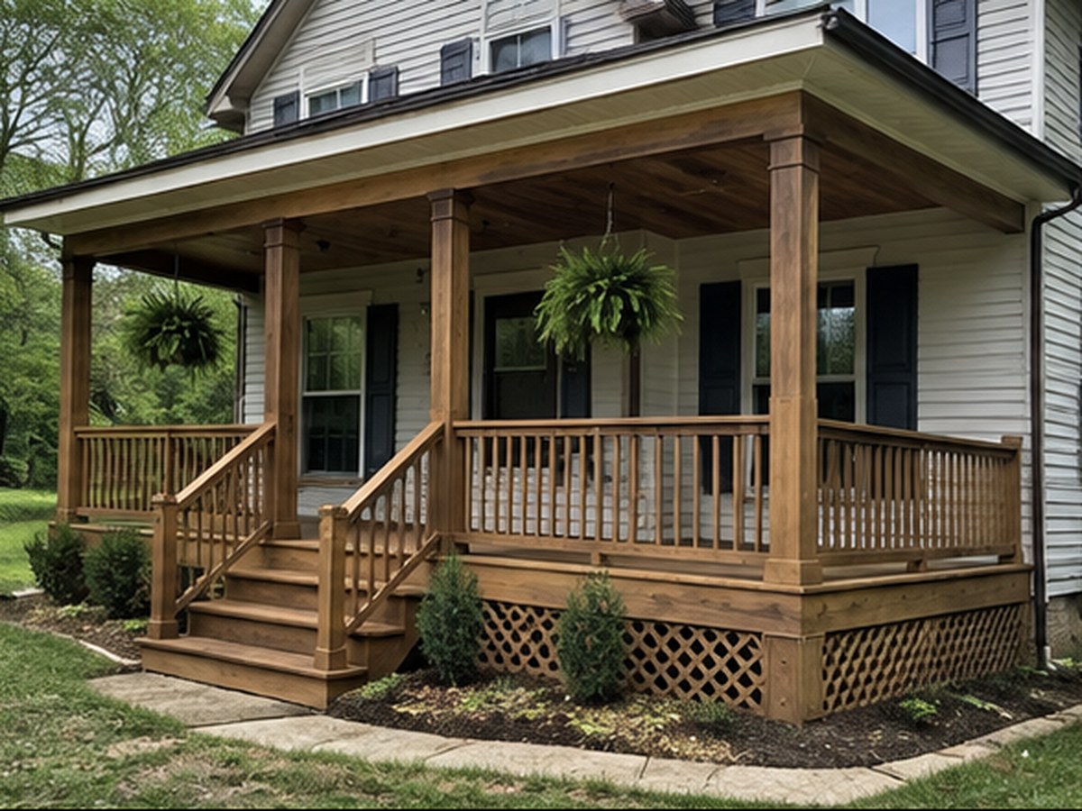 New covered porches, front and back