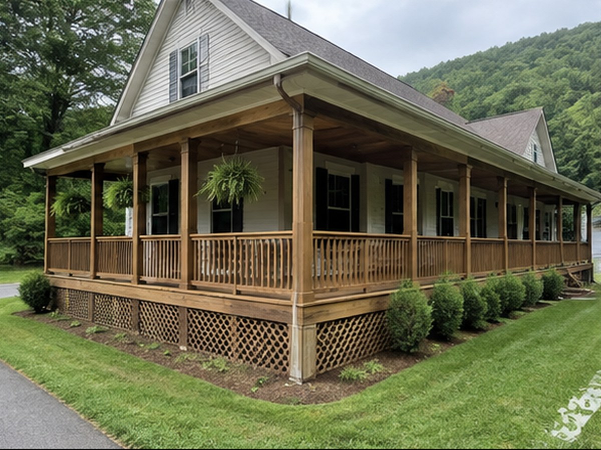 Wrap-around and side porches on corner lots