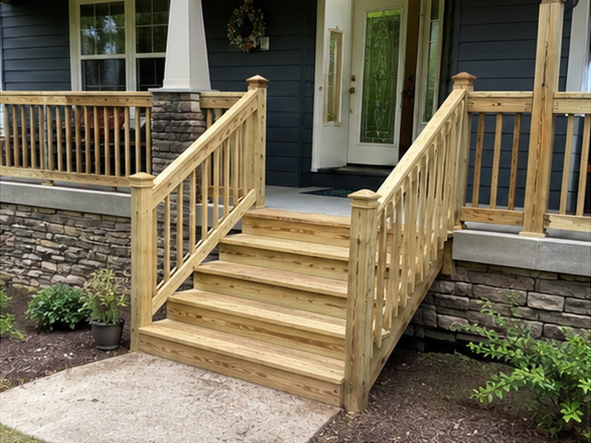 Exterior steps and porch stairs
