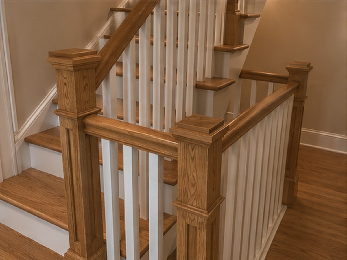 Handrails, newel posts, and balusters