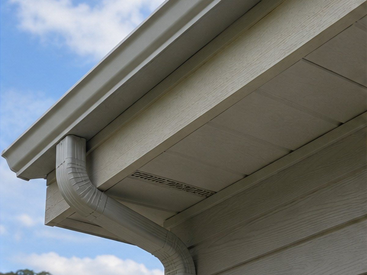 Soffit repair under the gutter line